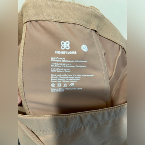 Set of 2 Honeylove Womens XL Sand Beige SuperPower Short w. Flexible Boning - Picture 11 of 12